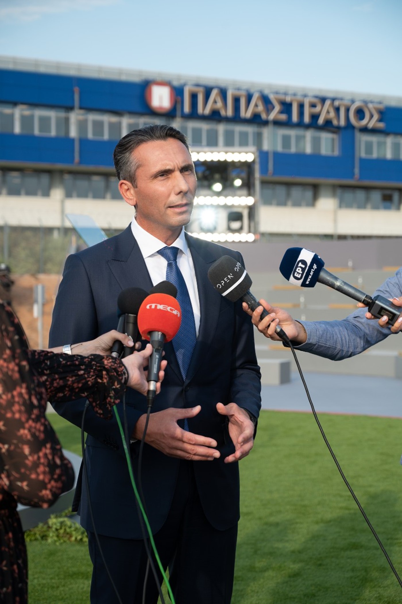 Ο Πρόεδρος και Διευθύνων Σύμβουλος της Παπαστράτος, κ. Χρήστος Χαρπαντίδης κάνει δηλώσεις στα ΜΜΕ